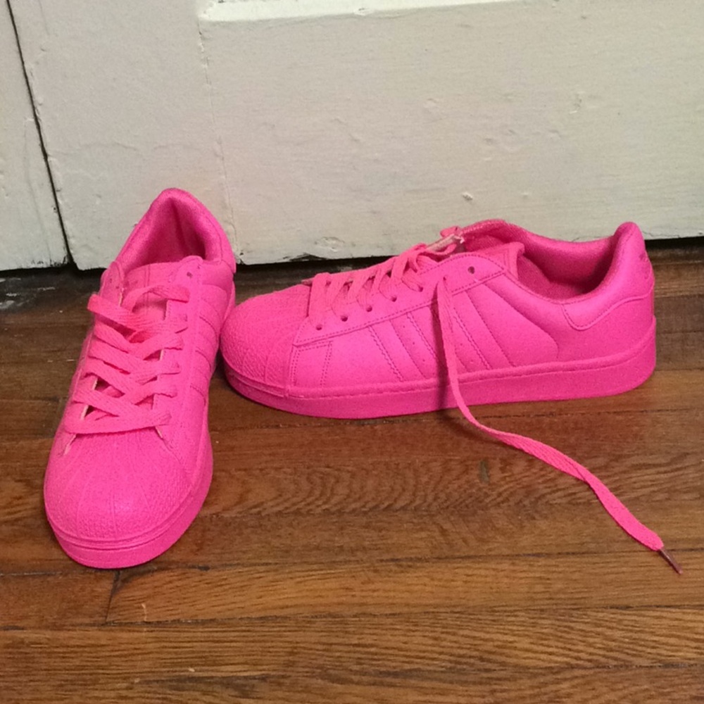 Hot Pink Adidas Sneakers